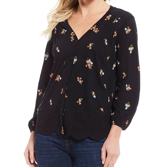 Lucky Brand Tops - Lucky Brand Floral Print Peasant Top Size S/P NWT